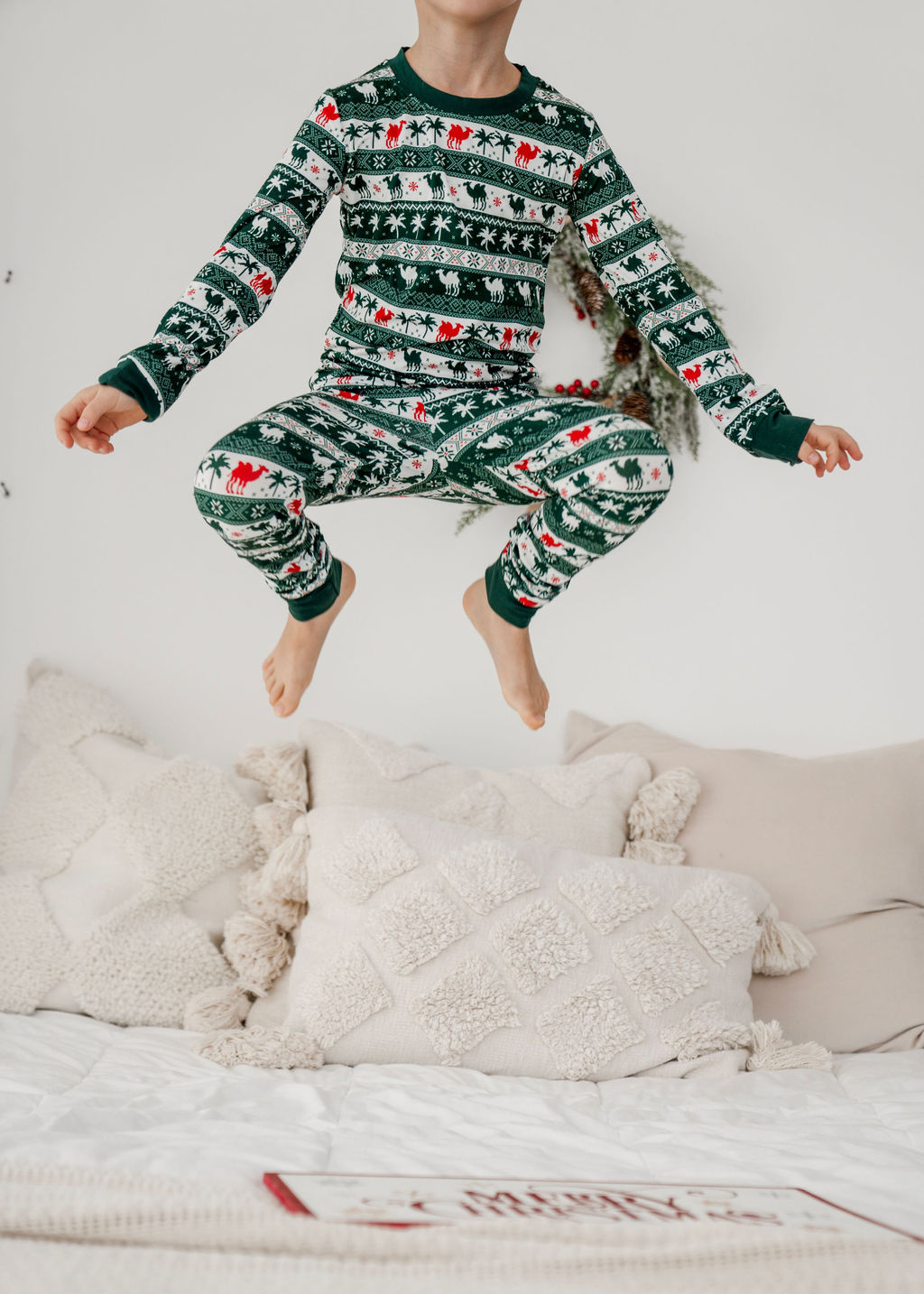 Kids Jammies in Christmas Camel